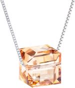 PLATO H S925 Sterling Silver Necklace Cubic Crystals Pendant Necklace for Women Allergy Free Unique Jewelry Gifts with Exquisited Gift Box Mothers Day Gifts